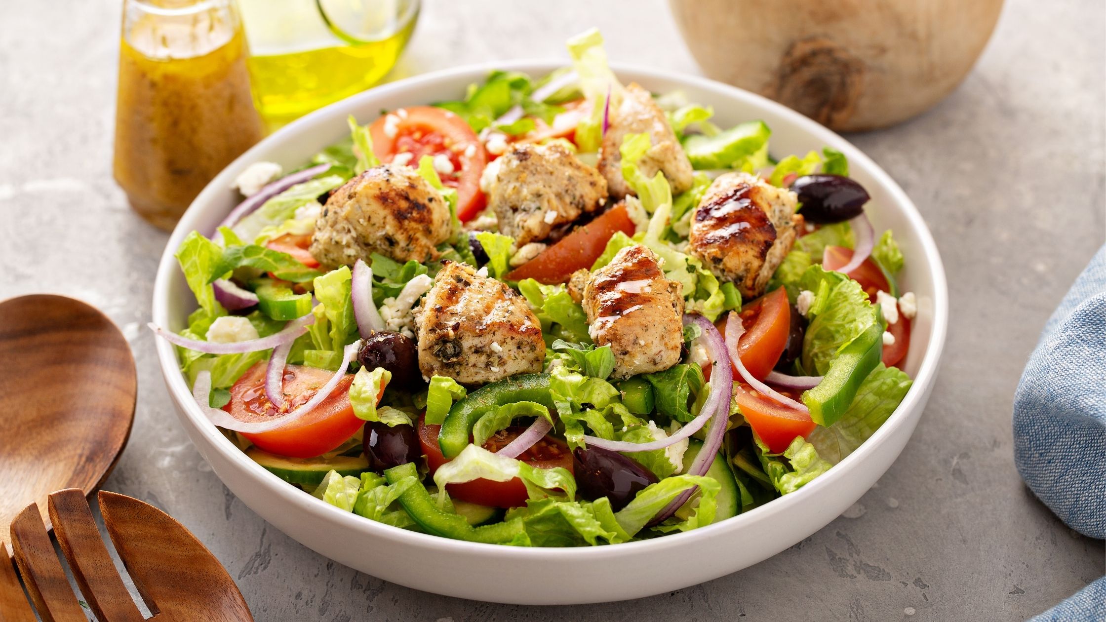 Greek Salad with Grilled Chicken