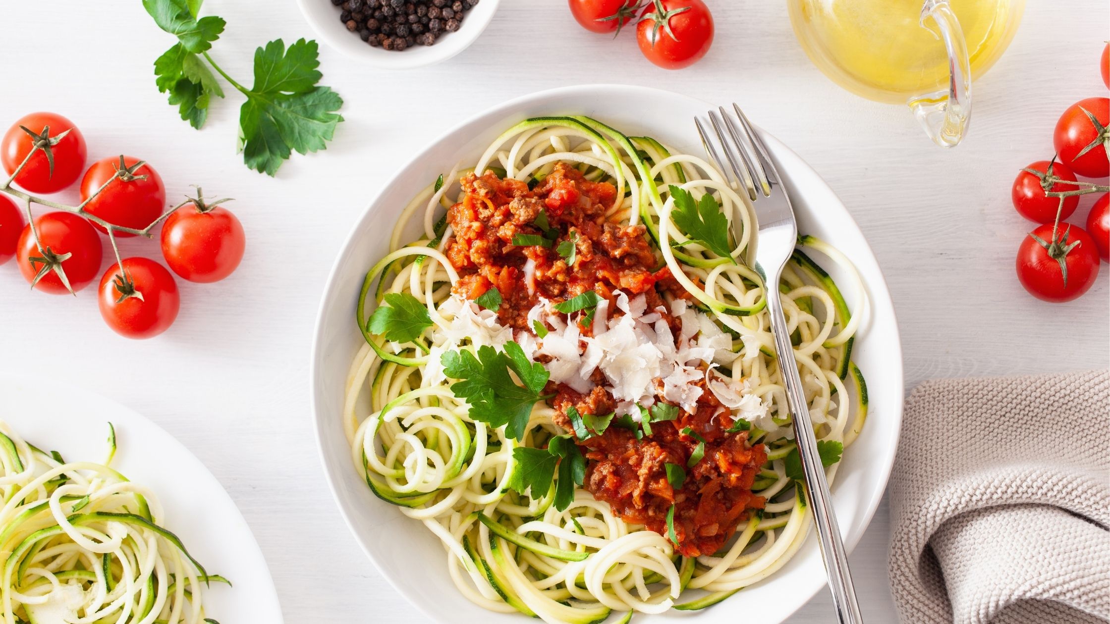 Zucchini Noodles with Tomato Sauce